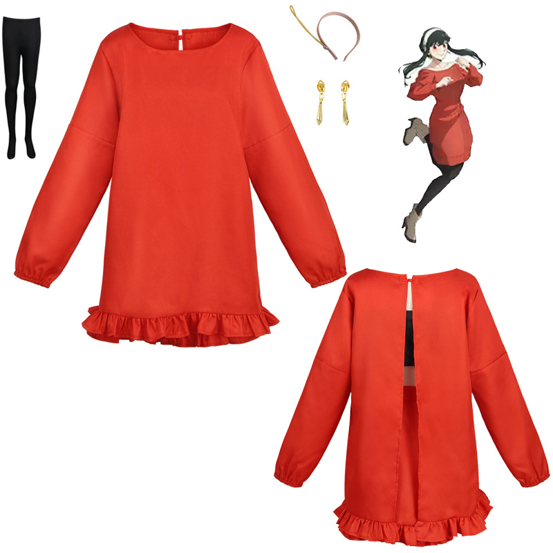 Spy Family Outfit - Yor Forger Günlük Cosplay Kostümü Anime