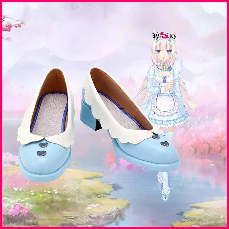 Anime Cosplay Youtube Shorts - NEKOPARA Çikolata Vanilya Hizmetçi Cosplay Ayakkabı