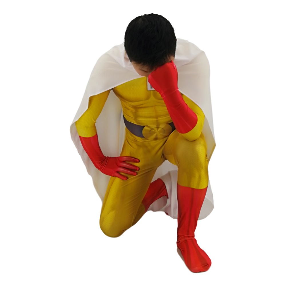 Anime Cosplay One Punch Man - Anime Tek Yumruk Adam Cosplay Kostüm
