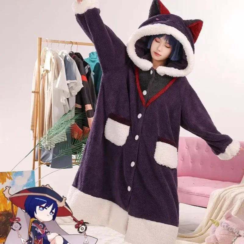 Anime Cosplay Thick - Genshin Etki Cosplay Pijama Anime Unisex