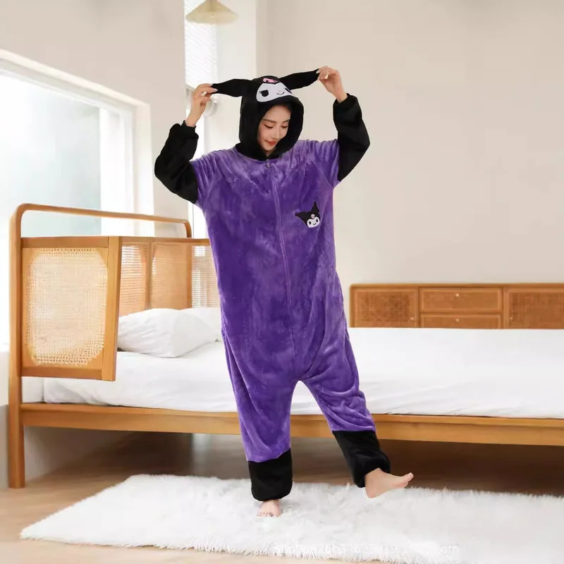 Anime Cosplay One Piece - Anime Cosplay Kadın Onesie Kuromi Cosplay