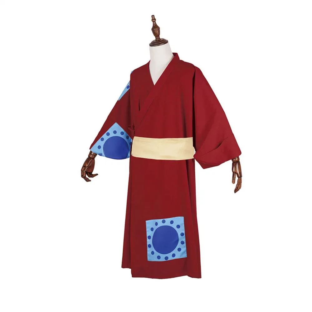 Anime Cosplay Luffy - Kırmızı Kimono Anime One Monkey Luffy