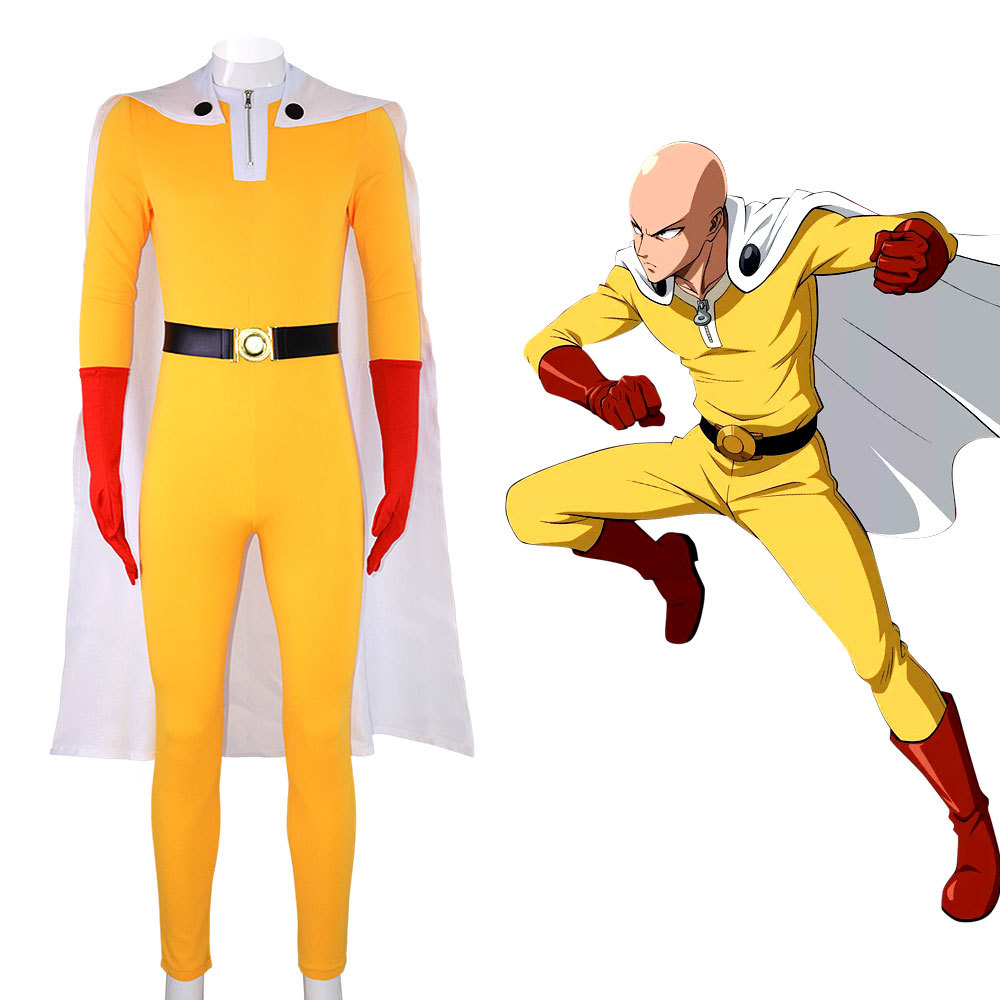 Anime Cosplay One Punch Man - Tek Yumruk Adam Saitama Cosplay Kostüm
