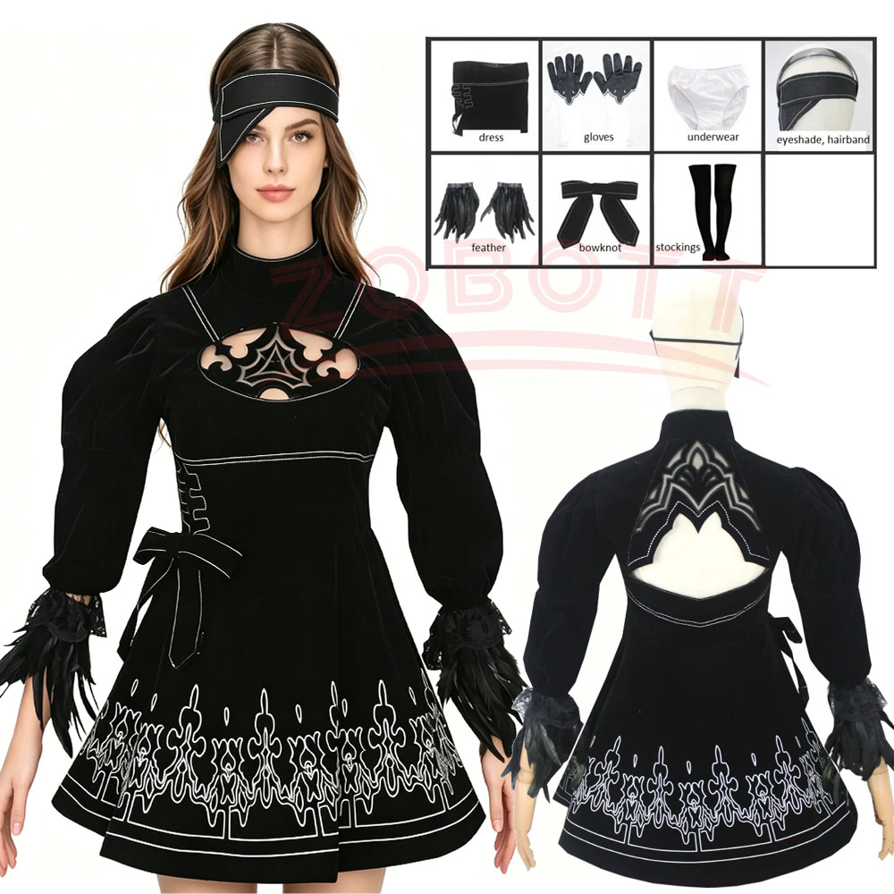 Anime Cosplay Eyes - 8 adet anime 2B Cosplay kostüm