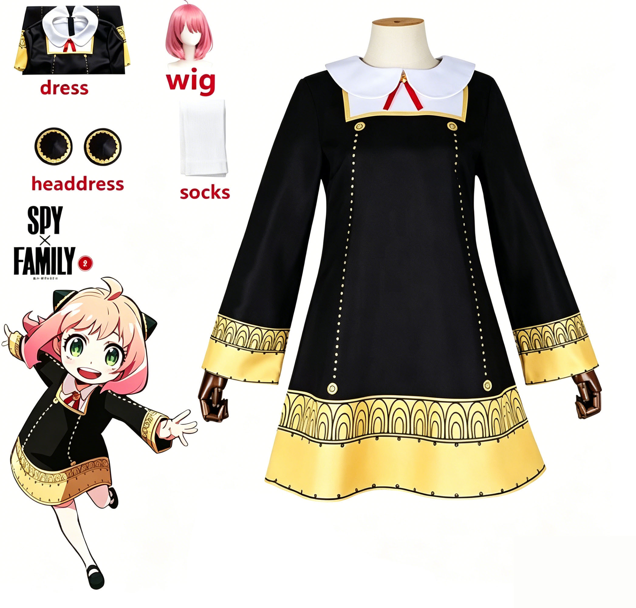 Spy X Ailesi Anya Forger Cospl - Spy Family Outfit incelemesi ve fiyatı